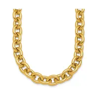 18k Yellow Gold Open Link Cable Necklace