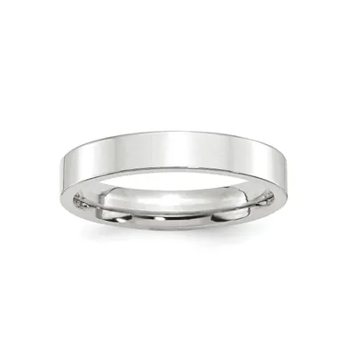 Platinum Polished Flat Wedding Band Ring