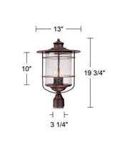 Casa Mirada Rustic Industrial Farmhouse Outdoor Post Light Fixture Bronze 3