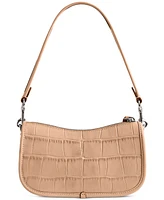 Coach Embossed Croc Leather Swinger 20 Shoulder Bag