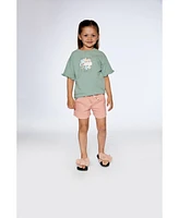 Girl French Terry Short Peach Pink - Toddler|Child