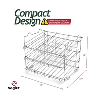 Stackable Pantry Can Organizer - 3-Tier Soda Can Organizer - Multifunctional Chrome-Finish Can Rack Organizer for Up to 36 Cans