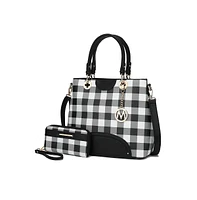 Mkf Collection Gabriella Checkers Handbag with Wallet by Mia K.