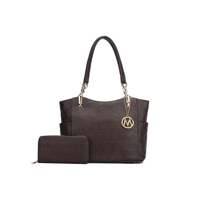 Mkf Collection Allison Signature 2Pcs Tote & Wallet set by Mia K.