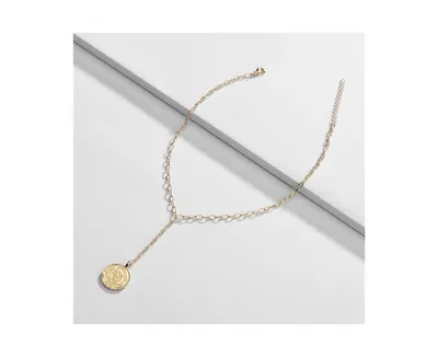 Lariat Necklace with Coin Pendant Necklace for Women