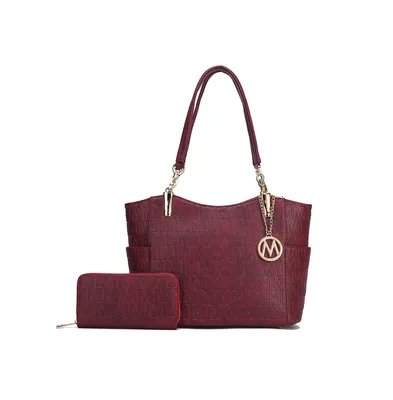 Mkf Collection Allison Signature 2Pcs Tote & Wallet set by Mia K.