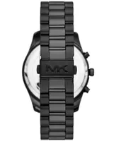 Michael Kors Men's Lexington Chronograph Black Ion Plated Stainless Steel Watch 44mm