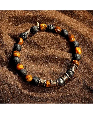 Streak of Luck - Tiger's Eye Lava Bracelet