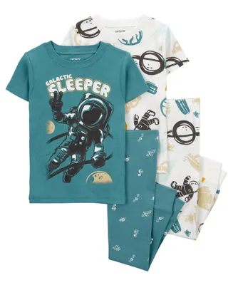 Carter's Toddler Boys Astronaut 100% Snug Fit Cotton Pajamas, 4 Piece Set