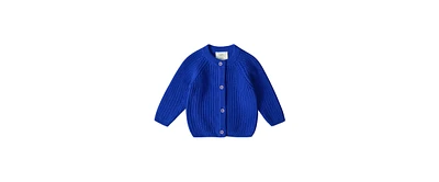 Stellou & Friends 100% Cotton Chunky Ribbed Knitted Cardigan Sweater for Baby Unisex