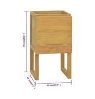 Bathroom Cabinet 17.7"x17.7"x29.5" Solid Wood Teak