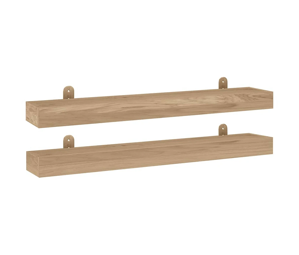 vidaXL Wall Shelves 2 pcs 35.4"x5.9"x1.6" Solid Wood Teak