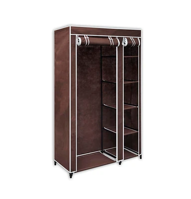 vidaXL Fabric Wardrobe Brown