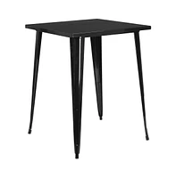 Rothko Patio Dining Table With Metal Frame And Square Top