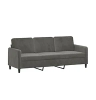 vidaXL 3-Seater Sofa Dark 70.9" Velvet