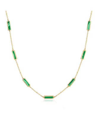 The Lovery Malachite Bar Chain Necklace