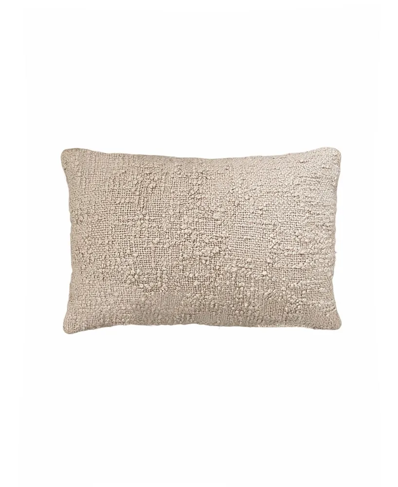 Cozy Cotton Beige Boucle 14x20 Pillow Cover