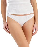 Charter Club Women's Cotton Pointelle Bikini Underwear 100181117, Created for Macy's