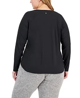 Id Ideology Plus Essentials Long Sleeve T-Shirt, Created for Macy's