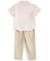 First Impressions Baby Boys Button-Down Shirt and Chino Pants, 2 Piece Set, Created for Macy's