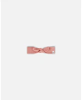 Baby Girl Organic Cotton Point Elle Knit Headband Old Rose - Infant