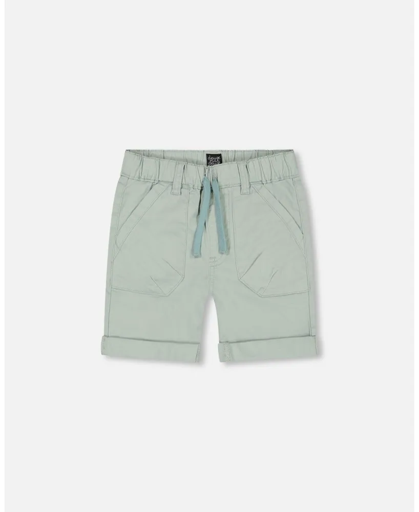 Boy Stretch Twill Short Sage Green - Child