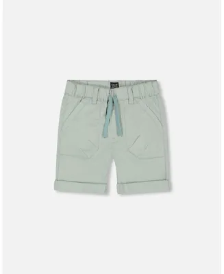 Boy Stretch Twill Short Sage Green - Child