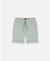 Boy Stretch Twill Short Sage Green