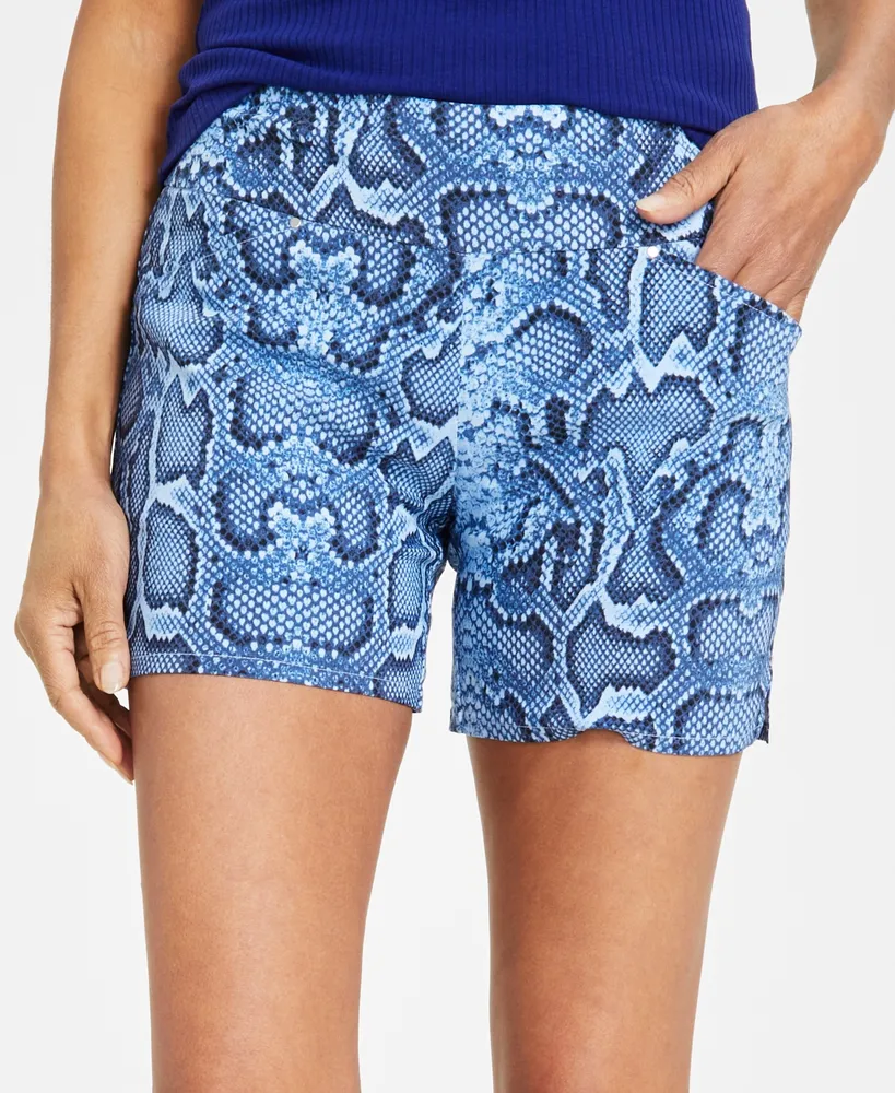 I.n.c. International Concepts Women's Printed Pull-On Shorts, Created for Macy's