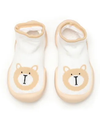 Komuello's Infant Girl Boy First Walk Sock Shoes Mini Bear