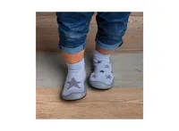 Komuello's Baby Girl Boy First Walk Sock Shoes Twinkle - Heather Blue
