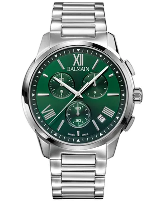 Balmain Men's Swiss Chronograph Madrigal Stainless Steel Bracelet Watch 42mm