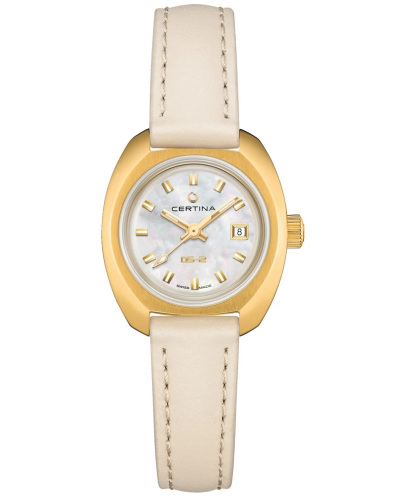 Certina Women's Swiss Automatic Ds-2 Lady Beige Strap Watch 28mm