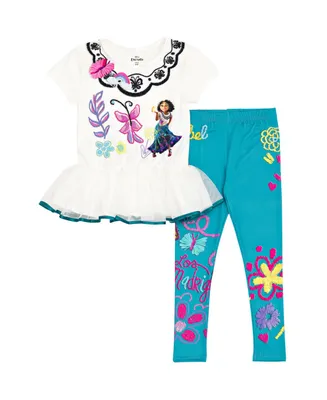 Disney Encanto Mirabel Girls T-Shirt Dress and Leggings Outfit Set Toddler |Child