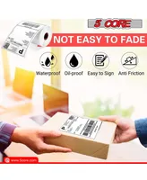 5 Core Shipping Label Printer 4 Pack 4 x 6 Inch Direct Thermal Labels for Organizing Commercial Use Label Printer Stickers -Dtl 4PK