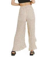 Women's Polka Dot Ruffled Pants