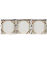 Madison Park Shimmering Symphony Glitter and Gold-Tone Foil Abstract Triptych 3-Pc Canvas Wall Art Set