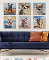 Madison Park Beach Dogs Yorkie Canvas Wall Art