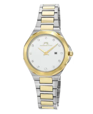 Victoria Stainless Steel Two Tone & White Women's Watch 1242CVIS - Two