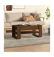 vidaXL Coffee Table Brown Oak 40.2"x21.7"x17.7" Engineered Wood