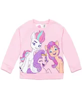 My Little Pony Sunny Pipp Zipp Girls Fleece Pullover Sweatshirt Legging Set Toddler|Child