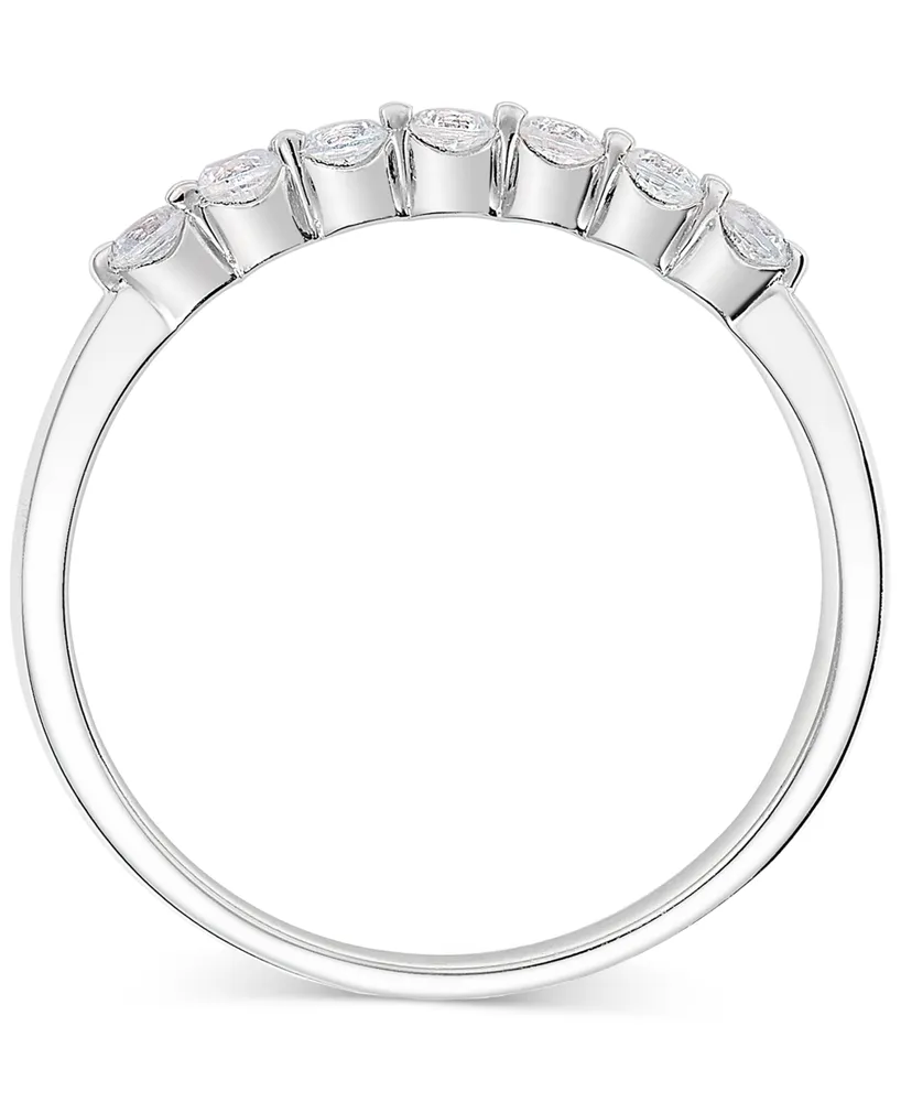 Diamond Seven Stone Band (1/4 ct. t.w.) in 14k White Gold