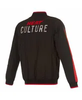 Men's Jh Design Black Miami Heat 2023/24 City Edition Nylon Full-Zip Bomber Jacket