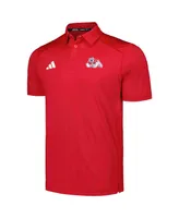 Men's adidas Red Fresno State Bulldogs Classic Aeroready Polo Shirt