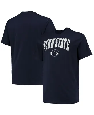 Men's Champion Navy Penn State Nittany Lions Big and Tall Arch Over Wordmark T-shirt