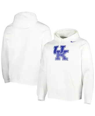 Men's Nike White Kentucky Wildcats Logo Club Pullover Hoodie
