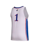 Men's adidas #1 White Kansas Jayhawks Team Swingman Jersey