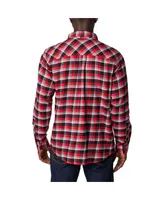 Men's Columbia Red Georgia Bulldogs Flare Gun Flannel Long Sleeve Shirt