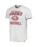 Men's '47 Brand Heathered Gray Distressed San Francisco 49ers Dozer Franklin Lightweight T-shirt