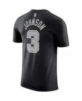 Men's Jordan Keldon Johnson Black San Antonio Spurs 2022/23 Statement Edition Name and Number T-shirt